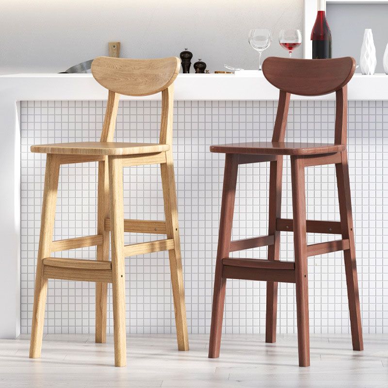Scandinavian Milk Tea Shop Footrest Stool Matte Finish Solid Wood Bar Stool Clearhalo 'Bar Furniture' 'Bar Stools' 'bar_stools' 'furn' 'furn_bar_stools' 'Furniture' 'furniture_bar_stools' 'Kitchen & Dining Furniture' 1200x1200_be3096a2-517e-4c10-83eb-de46a11fa490