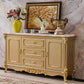 Sideboard in legno di quercia a 2 porte in stile glam per soggiorno