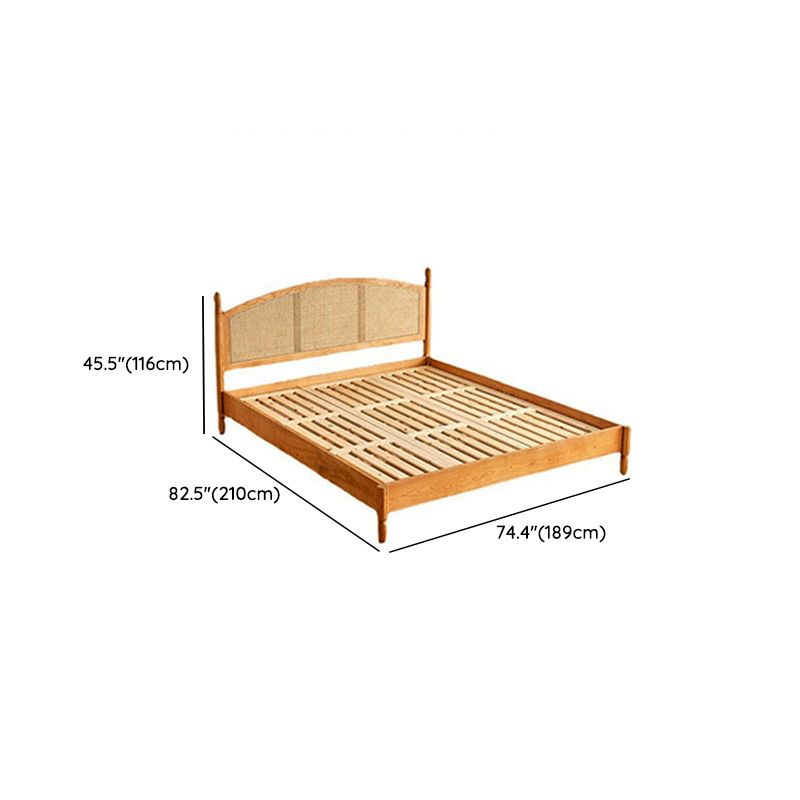 Tropical Standard Bed Solid Wood Solid Color Panel Bed with Headboard Clearhalo 'Bedroom Furniture' 'Beds' 'furn' 'furn_beds' 'Furniture' 1200x1200_be325a40-7423-4257-a7c2-7f4ce83d4b88