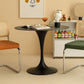 Modern Style Round Dining Table Tulip Home Table with Metal Base