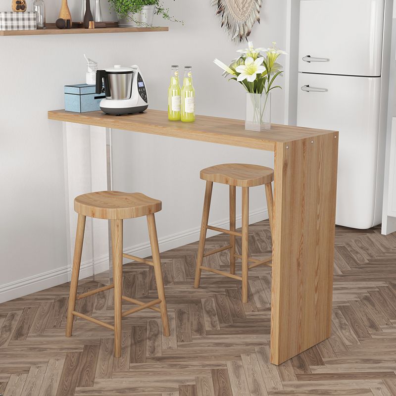 Luxurious Rectangle Solid Wood Bar Table Set 1/3 Pieces Counter Table with Backless Stools Clearhalo 'Bar Furniture' 'furn' 'furn_home_bar_bar_sets' 'Furniture' 'Home Bars & Bar Sets' 'home_bar_bar_sets' 'Kitchen & Dining Furniture' 1200x1200_be32c2c7-e9f8-4cb9-bb72-346219a98a9e