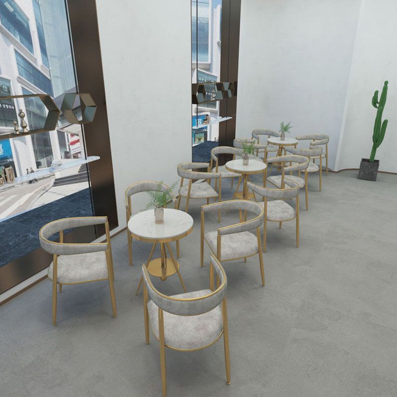 Fabric Dining Chairs Scandinavian Style Open Back Dining Side Chair for Home