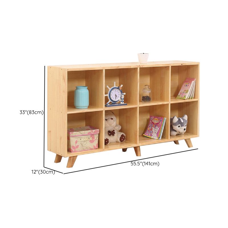 Contemporary Horizontal Shelf Bookcase Pine Bookshelf for Living Room Clearhalo 'Bookcases' 'furn' 'furn_bookcases' 'Furniture' 'Office Furniture' 1200x1200_be39320f-2053-4a6e-b01a-dd57189ad6c3