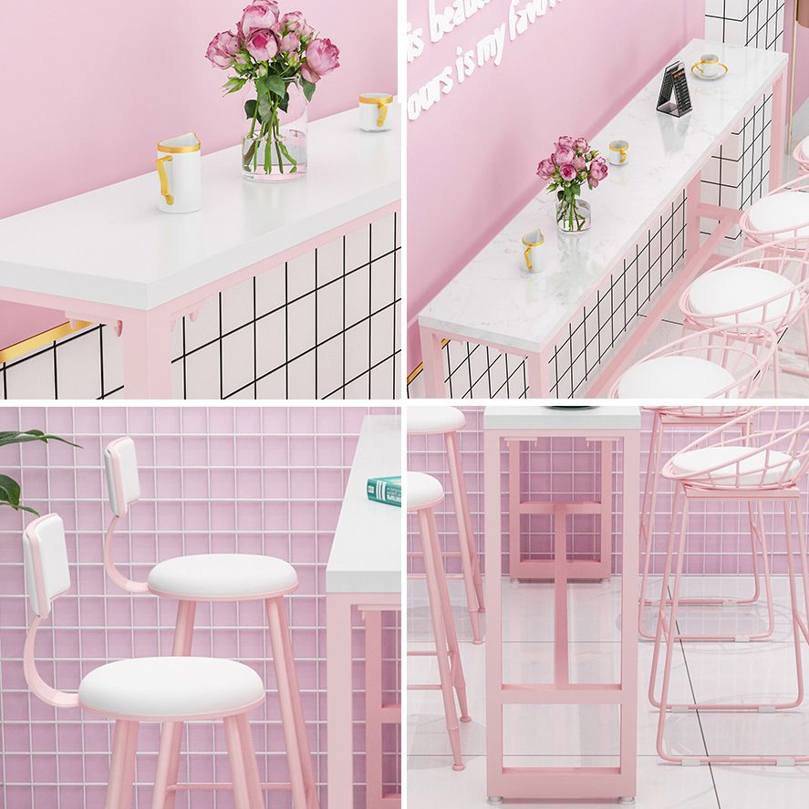 Modern 1/5 Pieces Bar Table Set Rectangle Stone Counter Table with High Stools Clearhalo 'Bar Furniture' 'furn' 'furn_home_bar_bar_sets' 'Furniture' 'Home Bars & Bar Sets' 'home_bar_bar_sets' 'Kitchen & Dining Furniture' 1200x1200_be397a4d-c2e9-4789-ae38-a69fe40ced1e