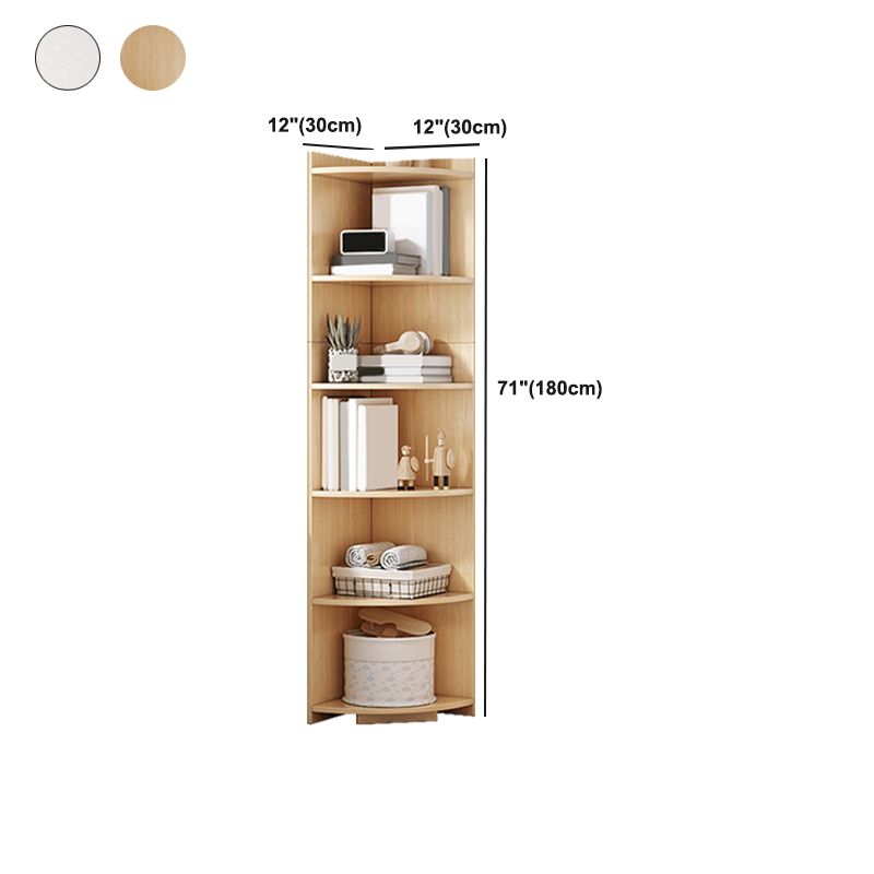 Triángulo de madera acento cofre con estantes cofre contemporáneo