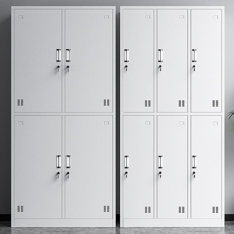 Contemporary Style Metal Wardrobe White Colour Wardrobe Closet for Home Clearhalo 'Armoires & Wardrobes' 'armoires_wardrobes' 'Bedroom Furniture' 'furn' 'furn_armoires_wardrobes' 'Furniture' 1200x1200_be3c3b48-81a0-49f6-ac04-04b388191d28