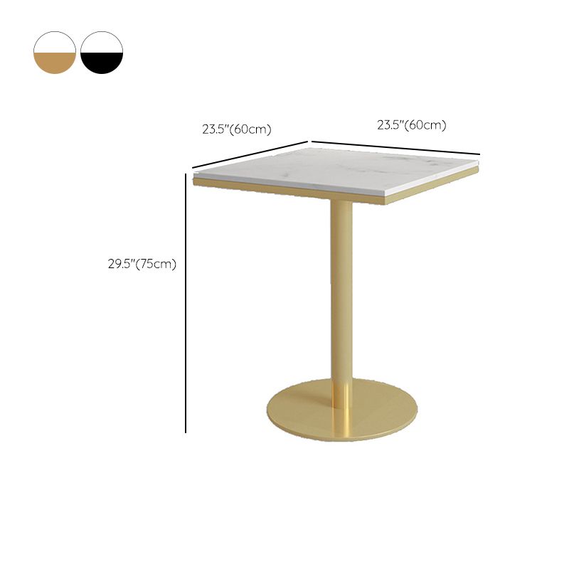 Nórdica 1/3/5 Piezas Juego de comedor Rectángulo Mesa de comedor de piedra para café