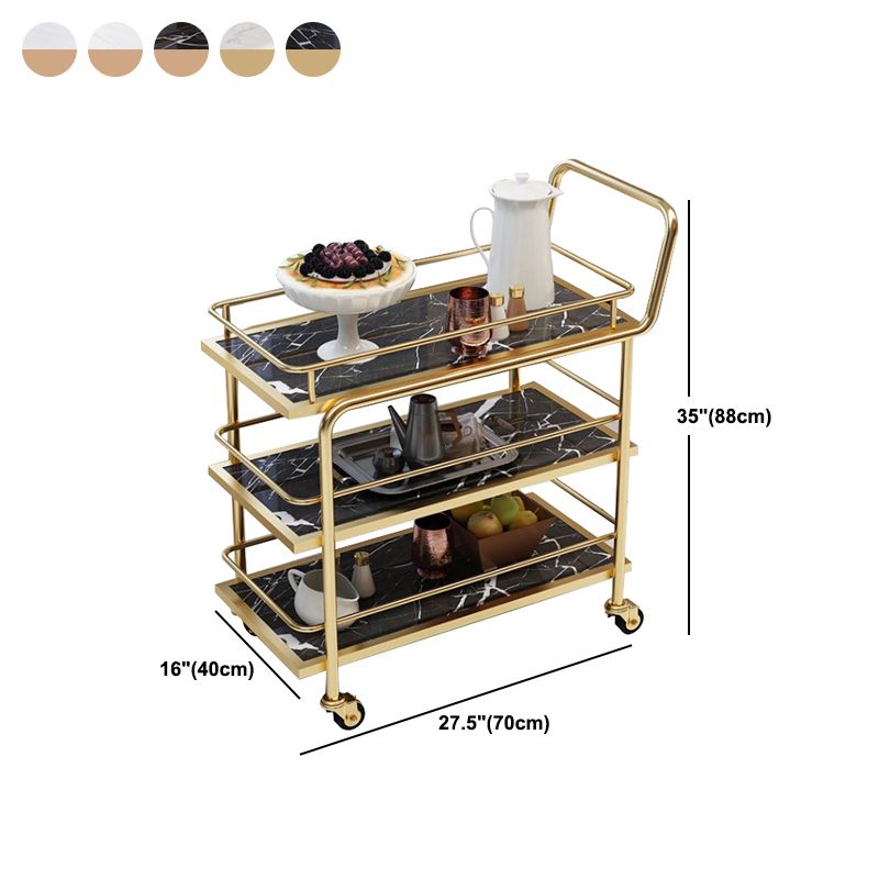 34.65" High Rolling Contemporary Prep Table Stone Prep Table for Restaurant