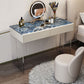 Contemporary 2-Drawer Vanity Dressing Table Slate Top Make-up Vanity