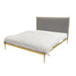 Upholstered Bed Frame Luxurious Metal Standard Bed in Gold Finish