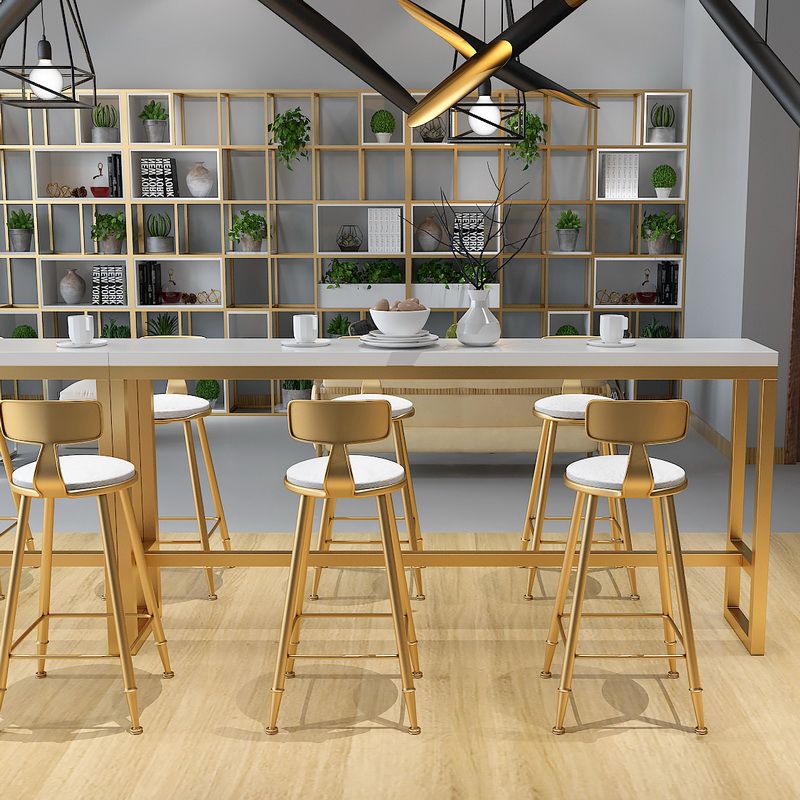Glam Bar Table Set 1/4 Pieces Rectangle Wood Counter Table with High Stools Clearhalo 'Bar Furniture' 'furn' 'furn_home_bar_bar_sets' 'Furniture' 'Home Bars & Bar Sets' 'home_bar_bar_sets' 'Kitchen & Dining Furniture' 1200x1200_be44453f-173d-48cc-a6c3-4a7d51f4e213