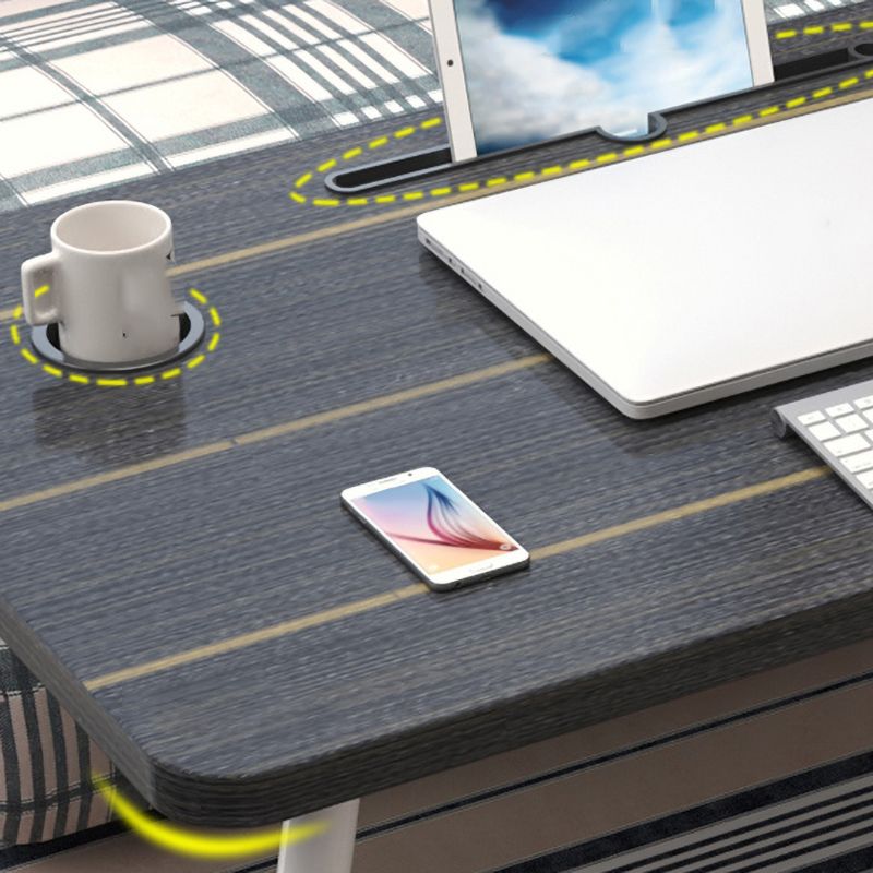 Table d'ordinateur portable de bureau de forme rectangulaire bureau en bois en noir / vert / rose / blanc