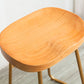 Modern Solid Wood Dining Stool Footrest Indoor Contoured Seat Counter-height Stool