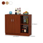 Der zeitgenössische Stil Sideboard Brown Engineered Wood Server mit einstellbaren Regalen