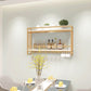 Modern Wall Mounted Wine Racks Metal Wine Jail With Glass Holder & Storage Shelf Clearhalo 'furn' 'furn_wine_racks' 'Furniture' 'Kitchen & Dining Furniture' 'Wine Racks' 'wine_racks' 1200x1200_be458b1b-4f0a-4278-a93d-5a826734e768