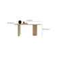 White Modern Dining Table Sintered Stone Dinner Table for Dining Room