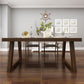 Fixed Solid Wood Top Kitchen Table Set with Double Pedestal Base Dining Table Sets for Home Clearhalo 'Dining Room Sets' 'Dining Tables & Seating' 'dining_room_set' 'furn' 'furn_dining_room_set' 'Furniture' 'furniture_dining_room_set' 'Kitchen & Dining Furniture' 'kitchen&dining_furn' 'kitchen' 1200x1200_be46b90b-8bda-4db9-8160-93ea610b8584