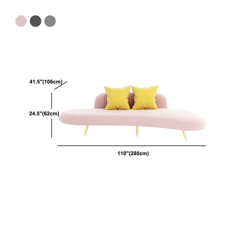 Divano curvo senza braccio contemporaneo con schiena stretta per soggiorno