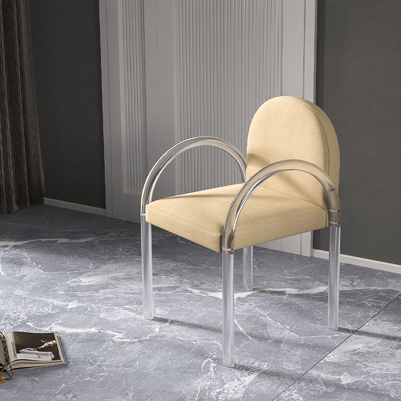 Modern Simple Arm Chair Plastic Frame Dining Chair for Dining Room Clearhalo 'Dining Chairs' 'Dining Tables & Seating' 'dining_chair' 'furn' 'furn_dining_chair' 'Furniture' 'Kitchen & Dining Furniture' 1200x1200_be479699-e008-4a9f-9b89-f1a706f9d7e5