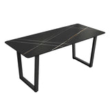 Modern 1/5 Pieces Dining Set Rectangle Stone Dining Table Set for Living Room