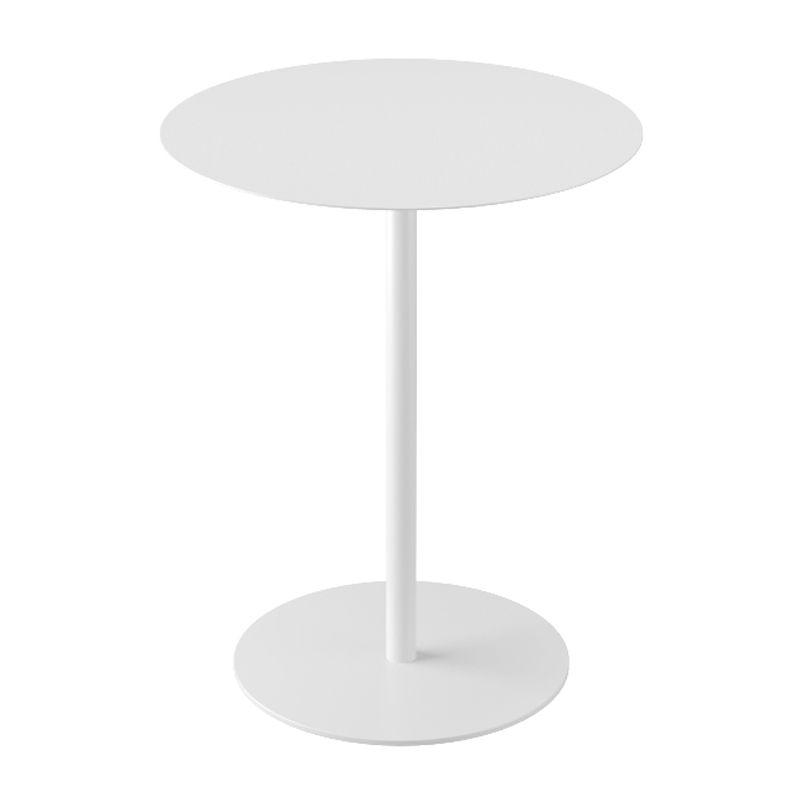 Table d'appoint supérieur rond en métal du milieu du siècle