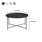 Cross Legs Tray Top Coffee Table Round Metallic Cocktail Table Clearhalo 'Coffee & Accent Tables' 'Coffee Tables' 'coffee_tables' 'furn' 'furn_coffee_tables' 'Furniture' 'Living Room Furniture' 1200x1200_be4b6094-a930-466a-ad01-dd3ffef3b3ea