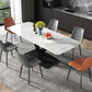 Metal Modern Rectangular Dining Table Sintered Stone Table for Dining Room Clearhalo ' dining_table' 'Dining Tables & Seating' 'Dining Tables' 'Furniture' 'furniture_dining_table' 'Kitchen & Dining Furniture' 'kitchen&dining_furn' 'kitchen' 'kitchen_dining_table' 1200x1200_be4c5114-fd69-410d-a57d-f8a13644add6
