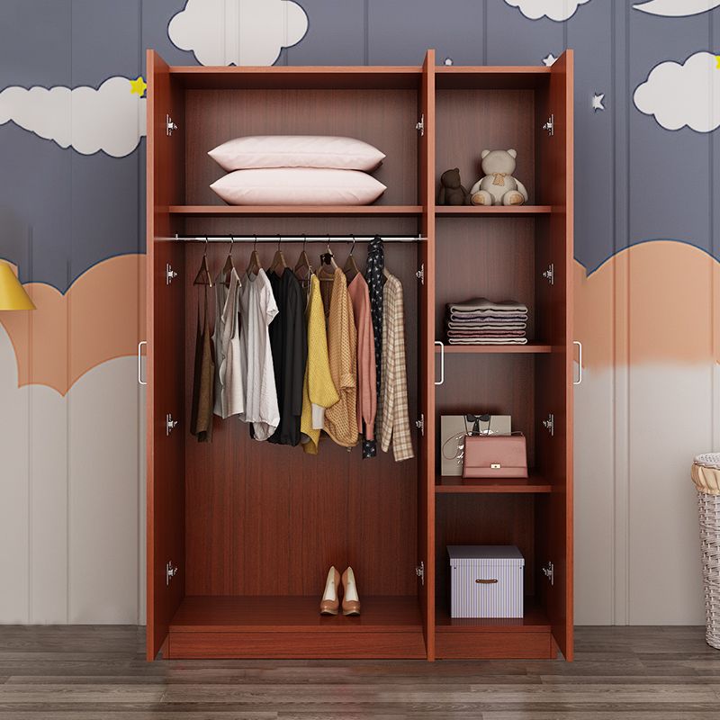 2 puertas de armario moderno y contemporáneo de 4 estanterías de 4 estantes