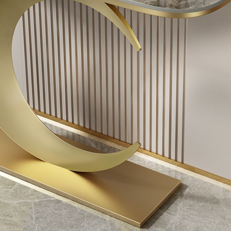 Marmor Glam Console Akzenttisch Antikes Finish -Sofa -Konsolentisch