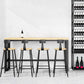 1/5 pièces Table de pub rectangulaire industrielle ensemble de comptoirs en bois avec tabourets sans bras