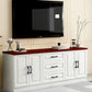 Scandinavisch witte tv-console woonkamer tv-meubel met lades en kasten