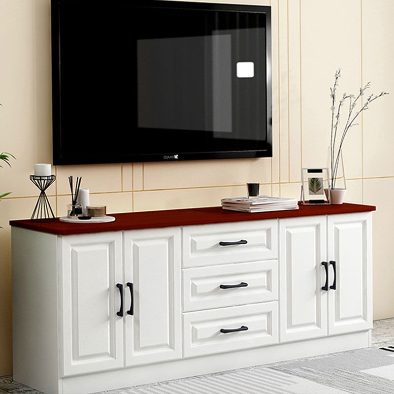 Scandinavisch witte tv-console woonkamer tv-meubel met lades en kasten