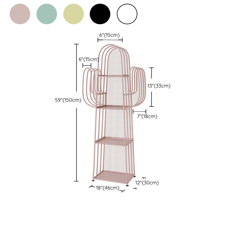 Skandinavisches antikes Finish -Regal -Bücherregal Metall Etagere Bücherregal, 59,05 "H.