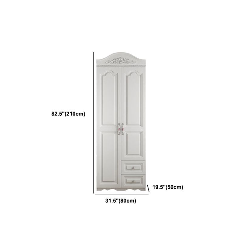 White French Country Wardrobe Armoire Engineered Wood Wardrobe Clearhalo 'Armoires & Wardrobes' 'armoires_wardrobes' 'Bedroom Furniture' 'furn' 'furn_armoires_wardrobes' 'Furniture' 1200x1200_be504bdb-26ad-40b3-bb5b-236d28cebc24