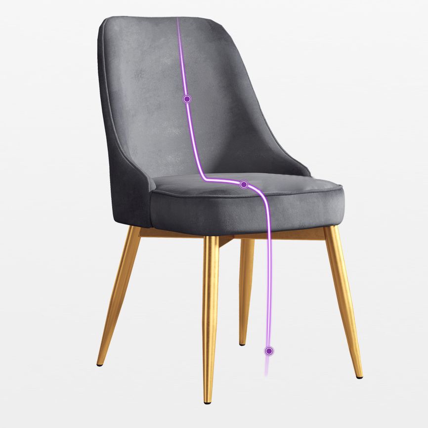 Nordic Style Upholstered Armless Dining Chairs Solid Back Chairs Clearhalo 'Dining Chairs' 'Dining Tables & Seating' 'dining_chair' 'furn' 'furn_dining_chair' 'Furniture' 'furniture_dining_chair' 'Kitchen & Dining Furniture' 1200x1200_be504f56-b4ed-47f0-8014-82b727b0069e