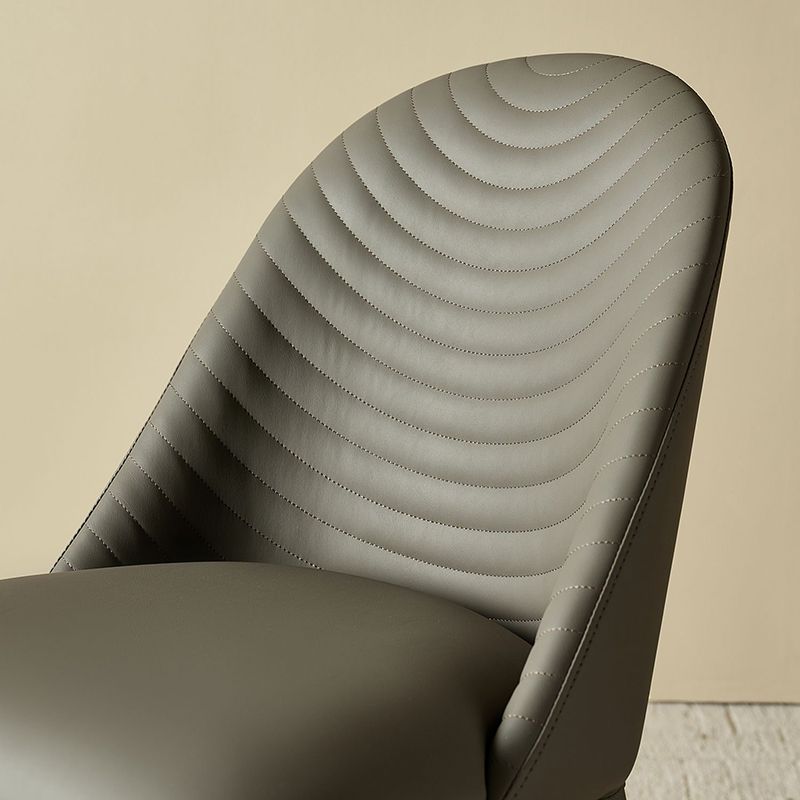 Contemporary Metal Dining Room Chairs Dining Armless Faux Leather Chairs Clearhalo ' kitchen&dining_furn' 'Dining Chairs' 'Dining Tables & Seating' 'dining_chair' 'furn' 'furn_dining_chair' 'Furniture' 'furniture_dining_chair' 'Kitchen & Dining Furniture' 'kitchen' 1200x1200_be51441d-10fd-45f2-aba3-67e9fcfca1a5