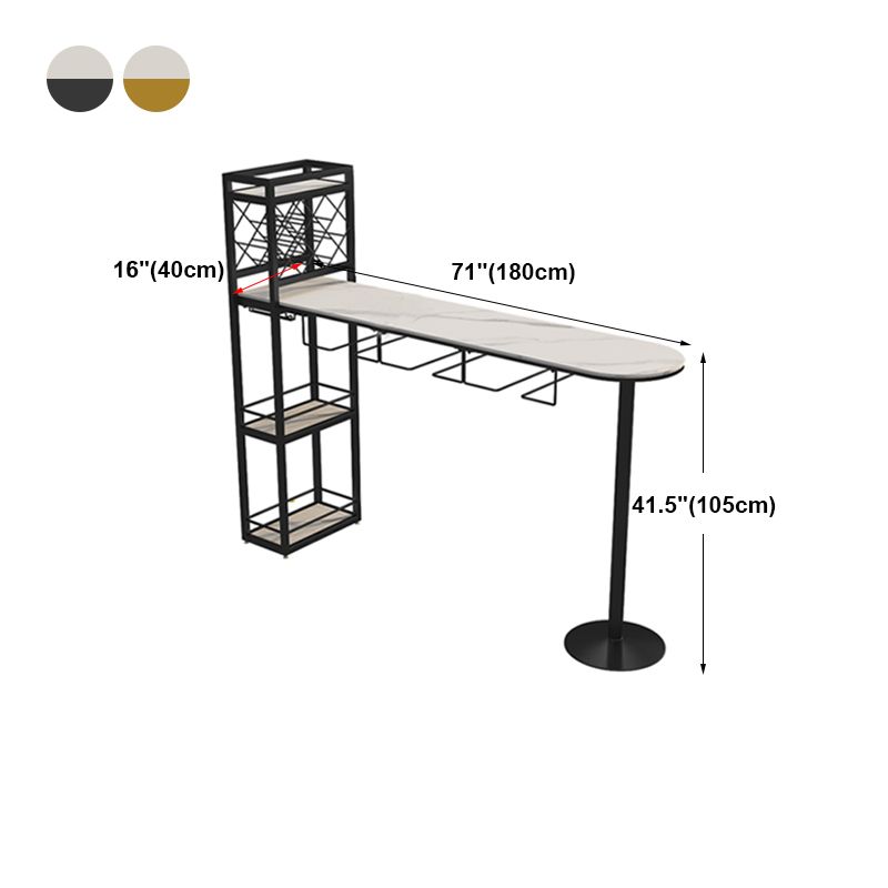 Modern Stone Storage Dining Table Double Pedestal Indoor Patio Bar Table Clearhalo 'Bar Furniture' 'Bar Tables' 'bar_tables' 'furn' 'furn_bar_tables' 'Furniture' 'furniture_bar_tables' 'Kitchen & Dining Furniture' 'kitchen&dining_furn' 'kitchen' 1200x1200_be51e5ed-0f4b-495f-8739-3322b47b9da6