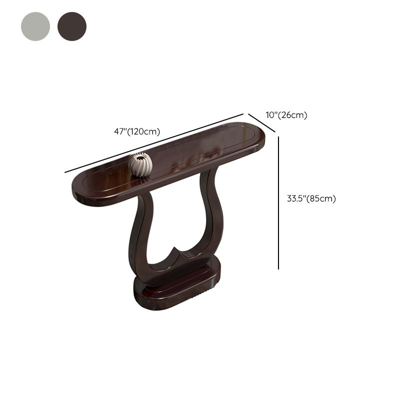 Console moderna della metà secolo Tavolo da 33,46 pollici in legno massiccio