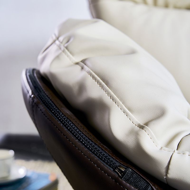 Silla de Parsons escandinava con cojines extraíbles en la mezcla de cuero sintético/lino