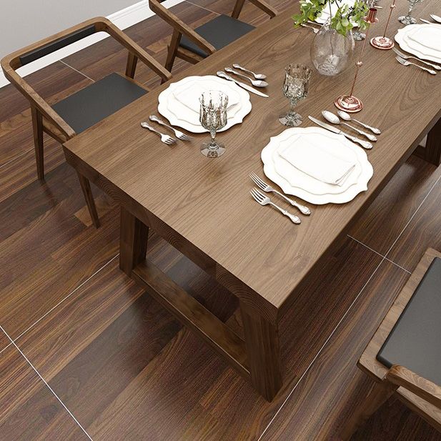 Rectangle Dining Set 1/2/3/5 Pcs Solid Wood Dining Table and Chairs