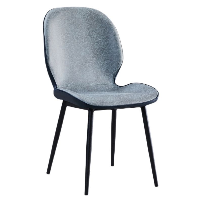 Home Scandinavian Side Chair Upholstered Solid Back Metal Dining Room Chair Clearhalo ' kitchen&dining_furn' 'Dining Chairs' 'Dining Tables & Seating' 'dining_chair' 'furn' 'furn_dining_chair' 'Furniture' 'furniture_dining_chair' 'Kitchen & Dining Furniture' 'kitchen' 1200x1200_be5376f5-668f-43dd-a5c6-be33fc5f39ba