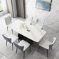 Modern Sintered Stone Top Dining Set Rectangular 1/4/5/7 Pieces Dining Room Table Set Clearhalo 'Dining Room Sets' 'Dining Tables & Seating' 'dining_room_set' 'furn' 'furn_dining_room_set' 'Furniture' 'Kitchen & Dining Furniture' 1200x1200_be56582b-3172-49c3-8d01-6052fe6fb489