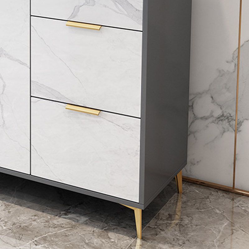 Glam Style Sideboard Engineered Wood Side Board for Living Room Clearhalo 'buffet_sideboard' 'Buffets & Sideboards' 'furn' 'furn_buffet_sideboard' 'Furniture' 'Kitchen & Dining Furniture' 1200x1200_be571944-c7fb-400b-9c3c-534b56d0bf62