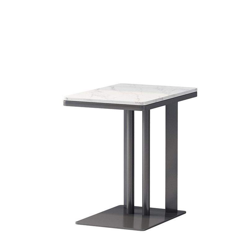 Contemporary Black Slate Top End Table 21.65" Tall C-shape Side Table Clearhalo 'Coffee & Accent Tables' 'End & Side Tables' 'end_side_tables' 'furn' 'furn_end_side_tables' 'Furniture' 'Living Room Furniture' 1200x1200_be579d50-38ae-425a-af8b-3e4321bbd759