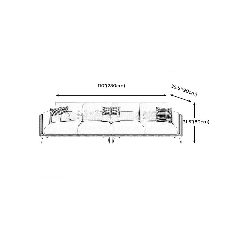 Contemporary Recessed Arm Sectional Stain-Resistant Faux Leather Sofa with Cushion Back Clearhalo 'furn' 'furn_sectionals' 'Furniture' 'furniture_sectionals' 'kitchen' 'kitchen_sectionals' 'Living Room Furniture' 'Sectionals' 1200x1200_be58ce83-2d06-41bf-8fe5-f15fb3bb4619