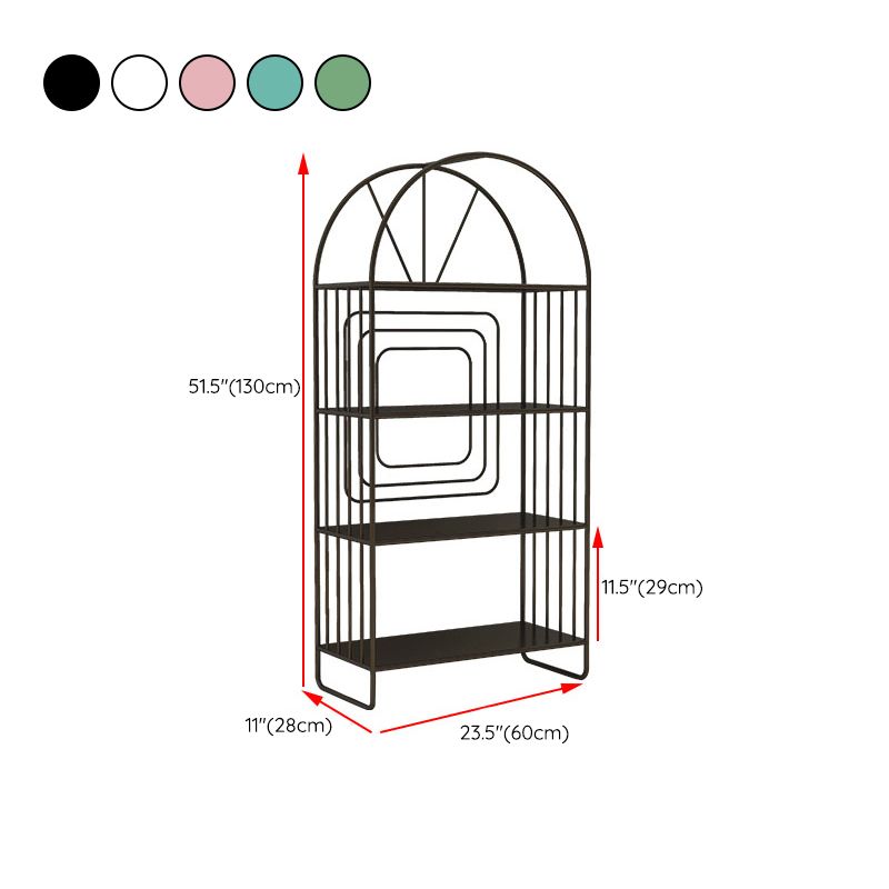 Moderne metalen boekenkast Standaard Open Back boekenplank met planken