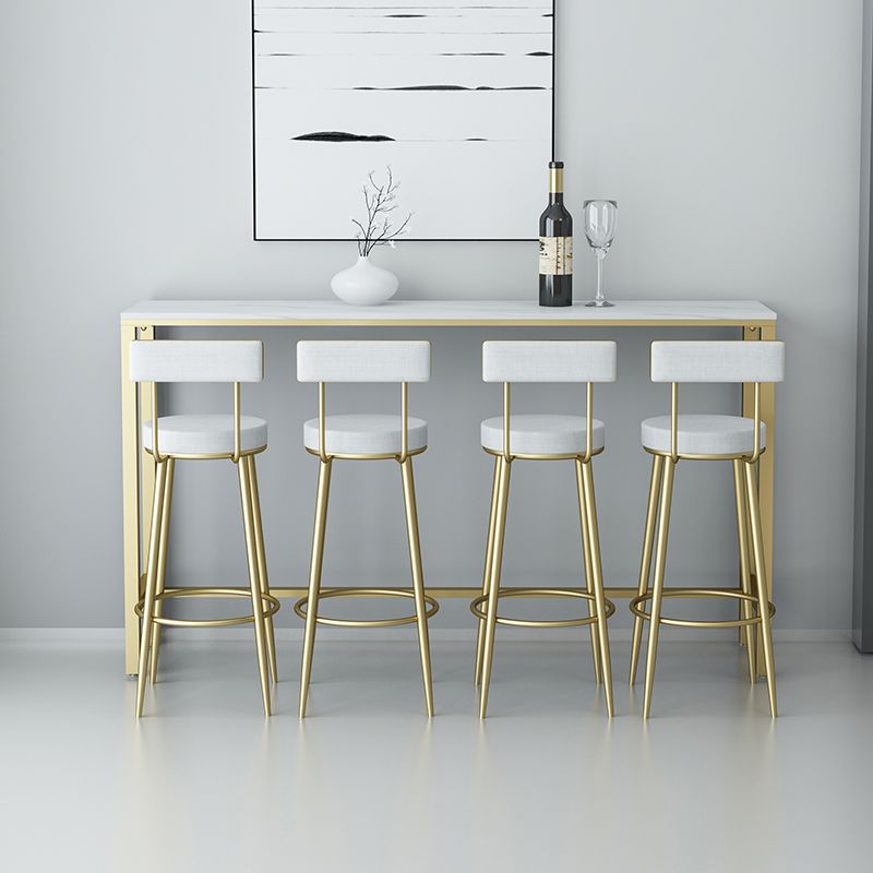 White Glam Style Table in Iron and Faux Marble Milk Tea Shop Bar Table Clearhalo 'Bar Furniture' 'Bar Tables' 'bar_tables' 'furn' 'furn_bar_tables' 'Furniture' 'furniture_bar_tables' 'Kitchen & Dining Furniture' 1200x1200_be595179-0d54-4324-bbaf-801543e8161e