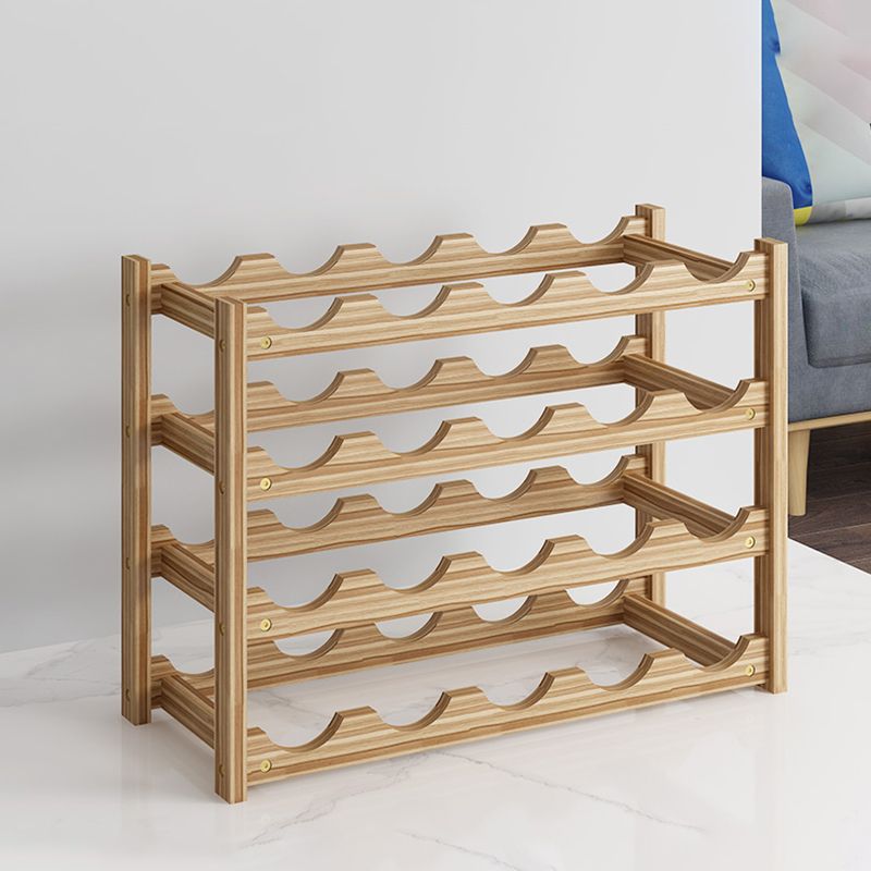 Modern Countertop Wine Bottle Holder Pine Bottle Wine Rack with Shelf Clearhalo 'furn' 'furn_wine_racks' 'Furniture' 'Kitchen & Dining Furniture' 'Wine Racks' 'wine_racks' 1200x1200_be5b288a-29c6-4891-a446-28b3704d2a4b