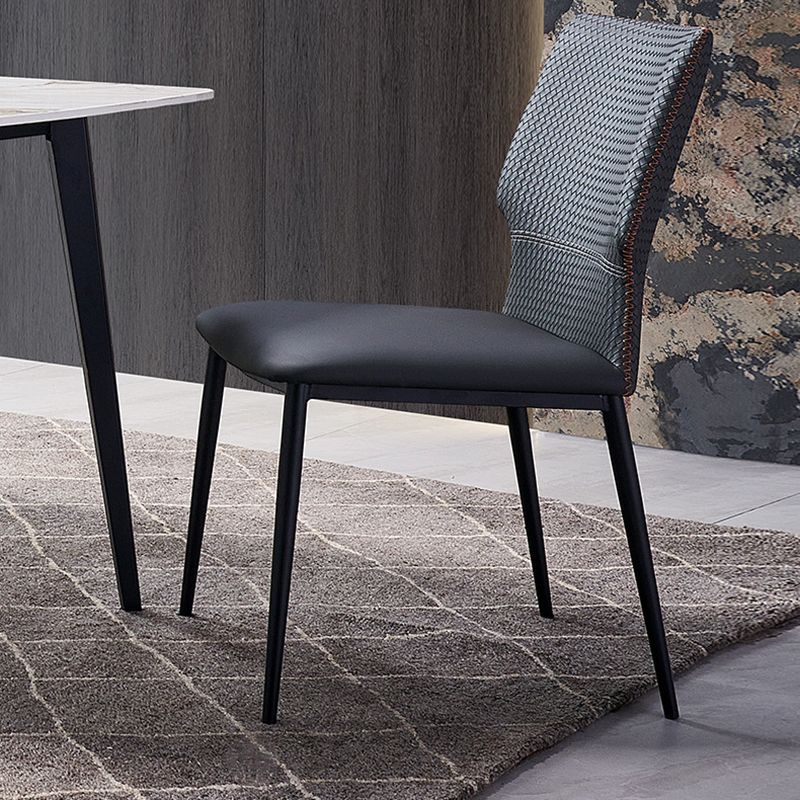 Sedie in stile contemporaneo sedie senza braccia per cucina con gambe metalliche