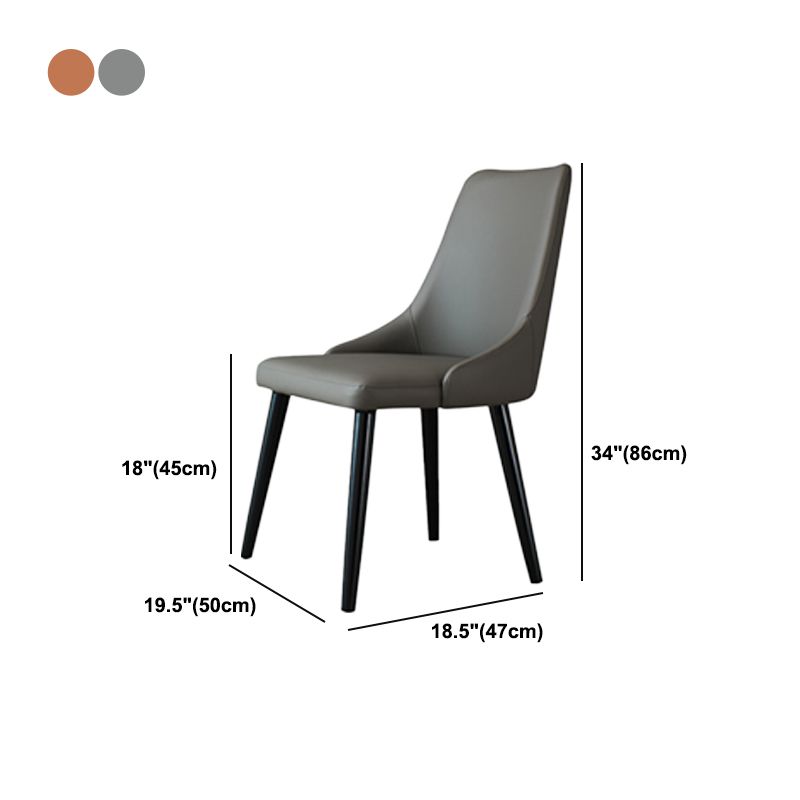 Contemporary Wood Dining Room Chairs PU Leather Dining Chairs for Home Use Clearhalo 'Dining Chairs' 'Dining Tables & Seating' 'dining_chair' 'furn' 'furn_dining_chair' 'Furniture' 'Kitchen & Dining Furniture' 1200x1200_be5cfb5a-b22f-48a1-bf98-cc7dd4d29ec4